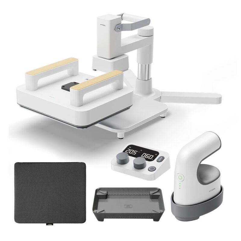 xTool Heat Press stroj za majice - lasersko graviranje in DTF transfer