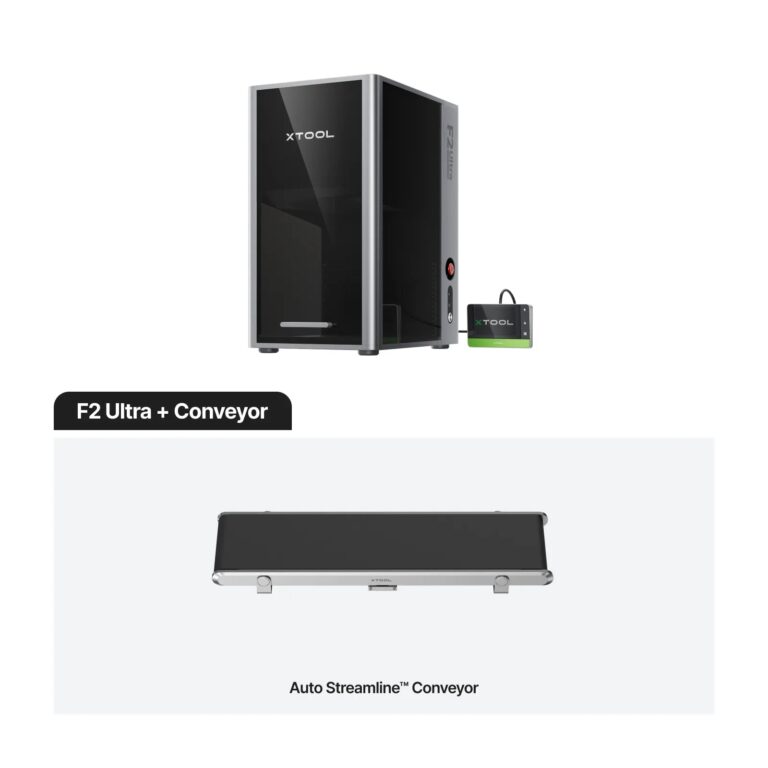 xTool F2 Ultra 60W MOPA konfiguracija s transporterjem