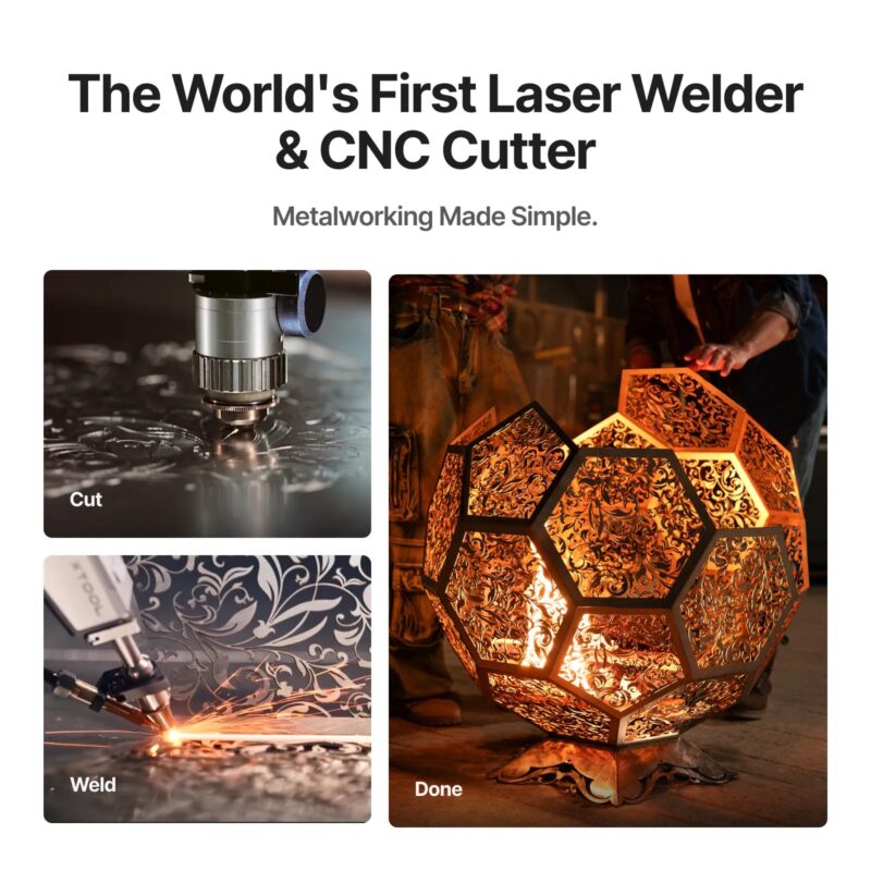 xTool MetalFab varjenje jekla, nerjavnega jekla in aluminija z laserjem